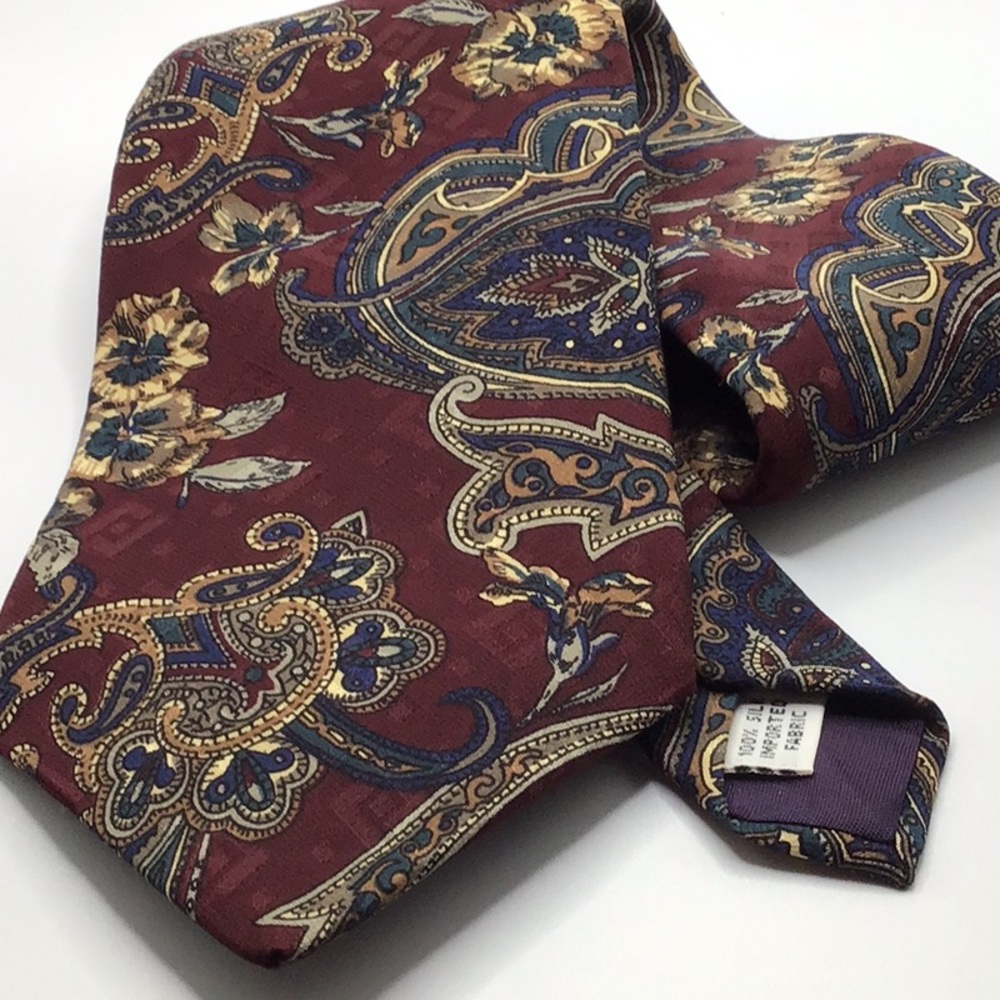 Gant Silk Burgundy and Gold Tie